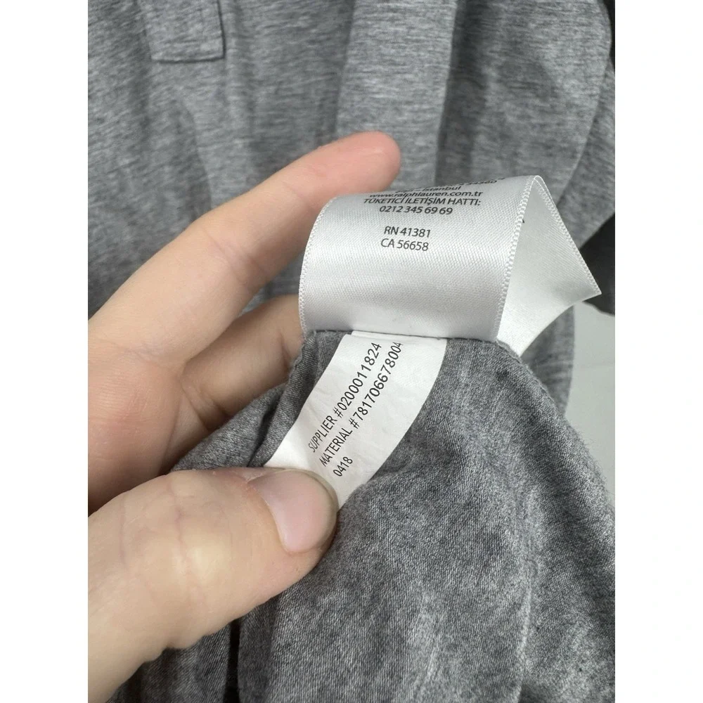 Polo Golf Ralph Lauren Stretch Lisle Grey Polo Shirt Men XXL Athletic Athleisure